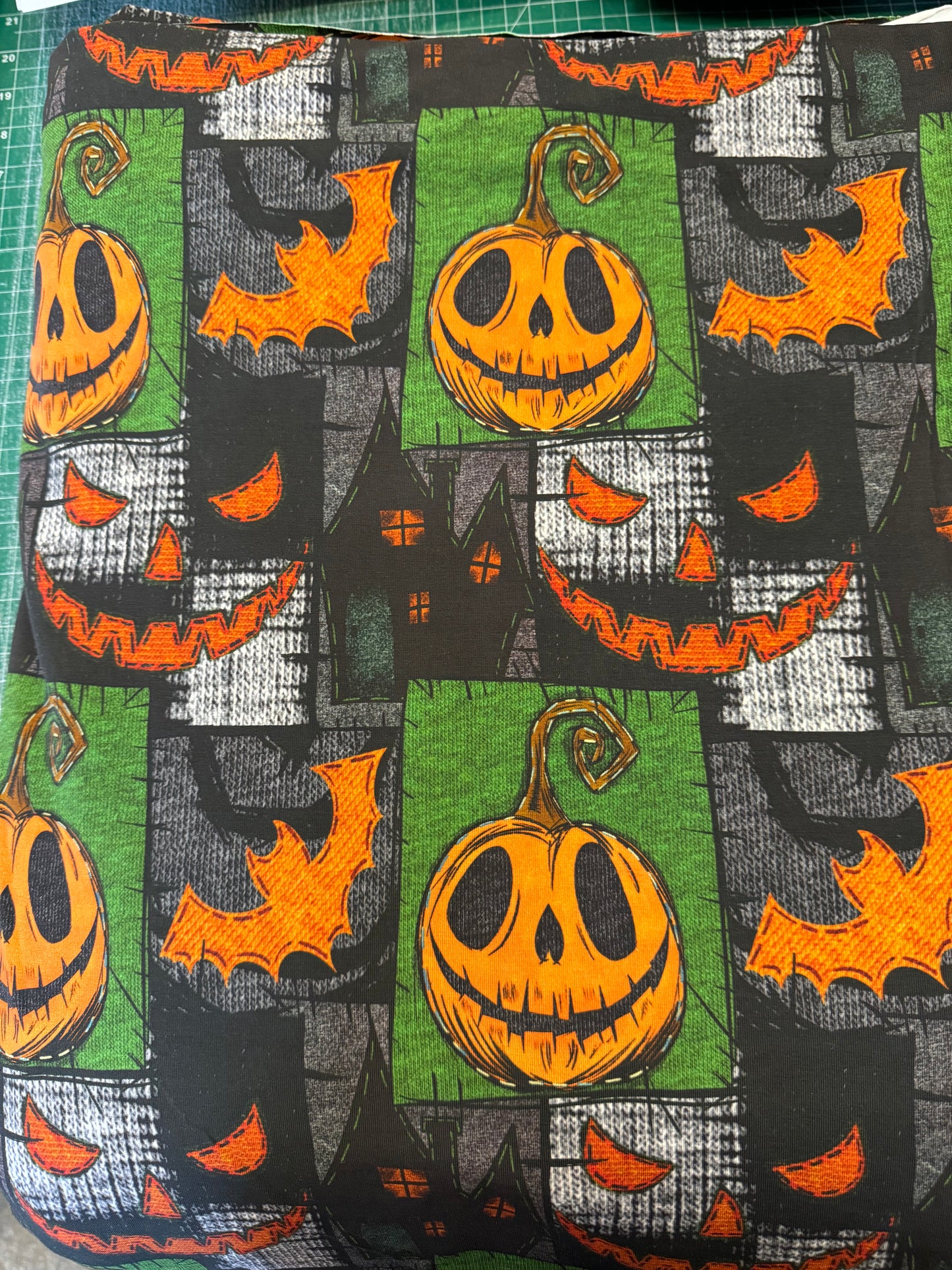 Luxe Cotton Spandex - Nightmare Inspired Halloween Patchwork