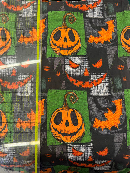 Luxe Cotton Spandex - Nightmare Inspired Halloween Patchwork