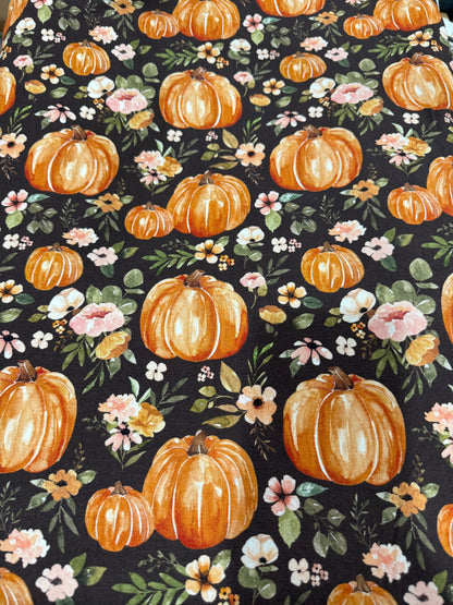 Luxe Bamboo Spandex - Fall Pumpkins