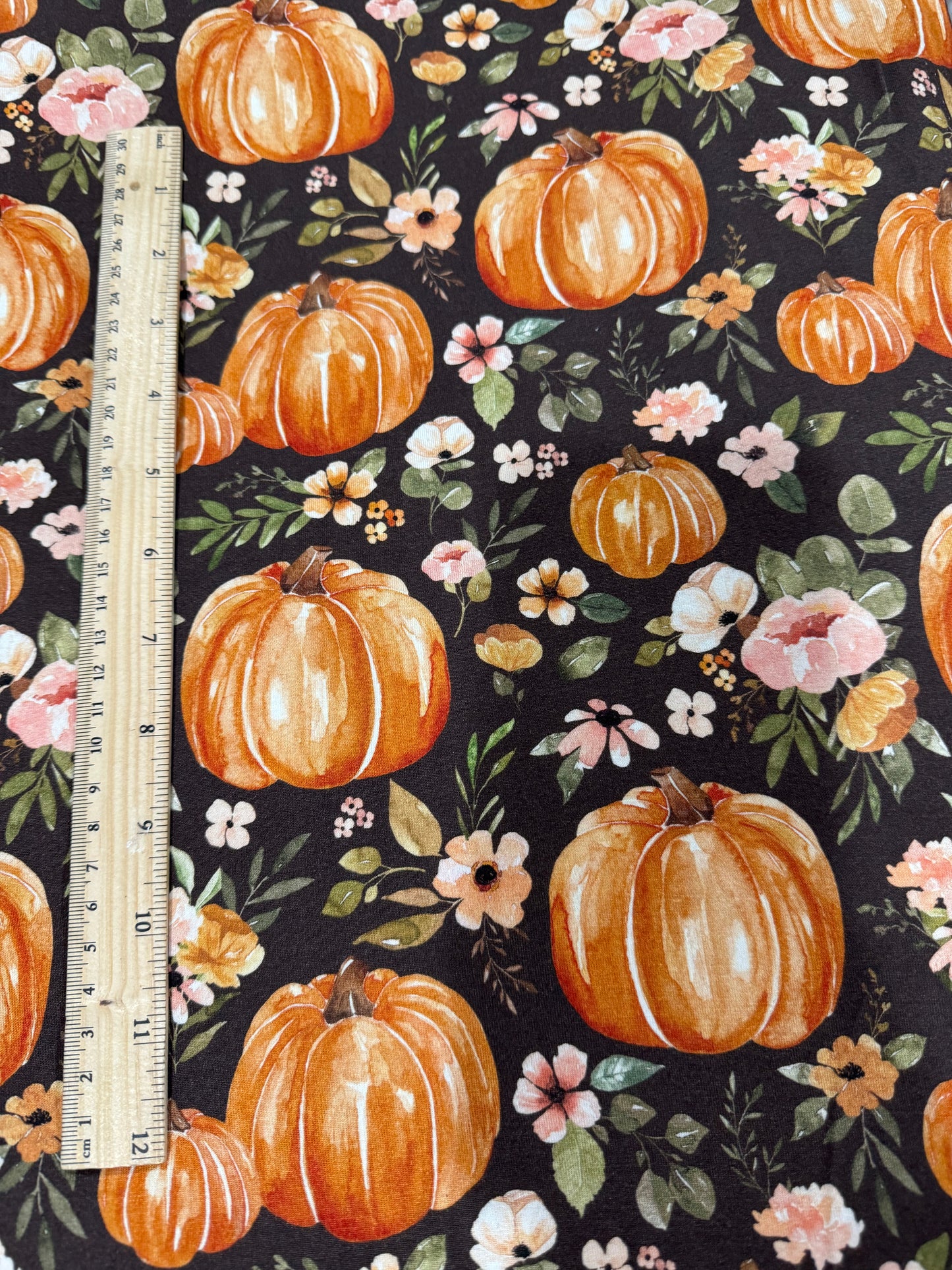 Luxe Bamboo Spandex - Fall Pumpkins