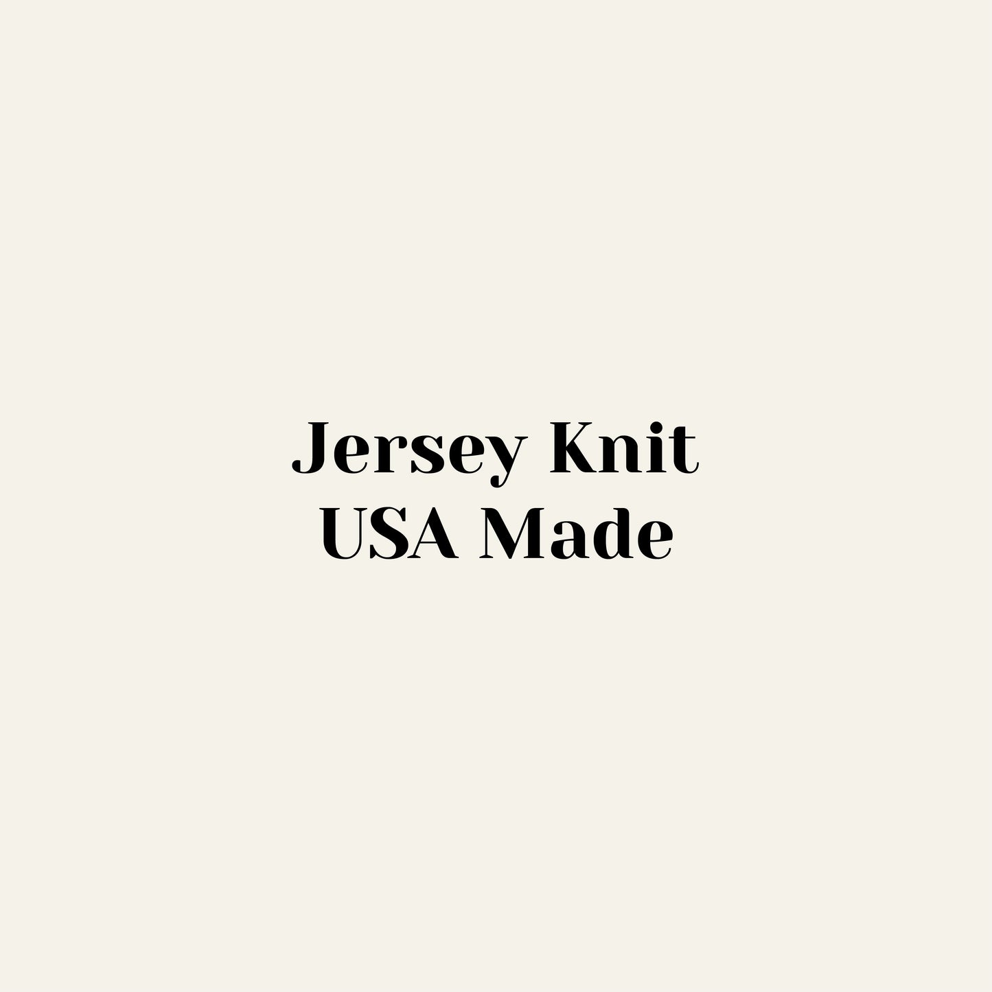 Jersey Knit