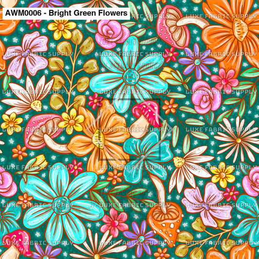 Awm0006 - Bright Green Flowers Lfs Catalog