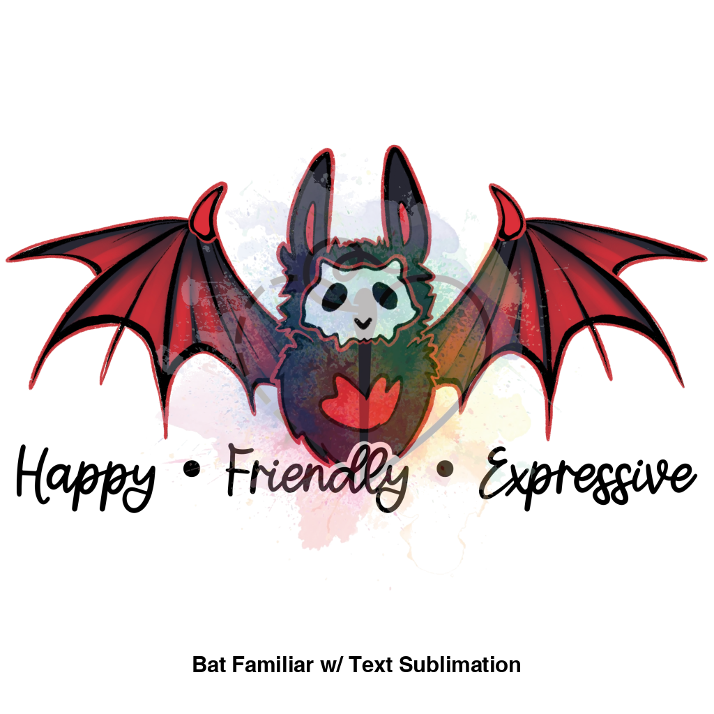 Bat Familiar W/ Text Sublimation