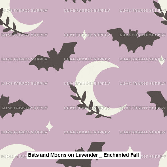 Bats And Moons On Lavender _ Enchanted Fall Fvs Catalog