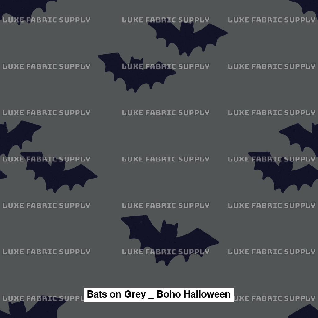 Bats On Grey _ Boho Halloween Fvs Catalog