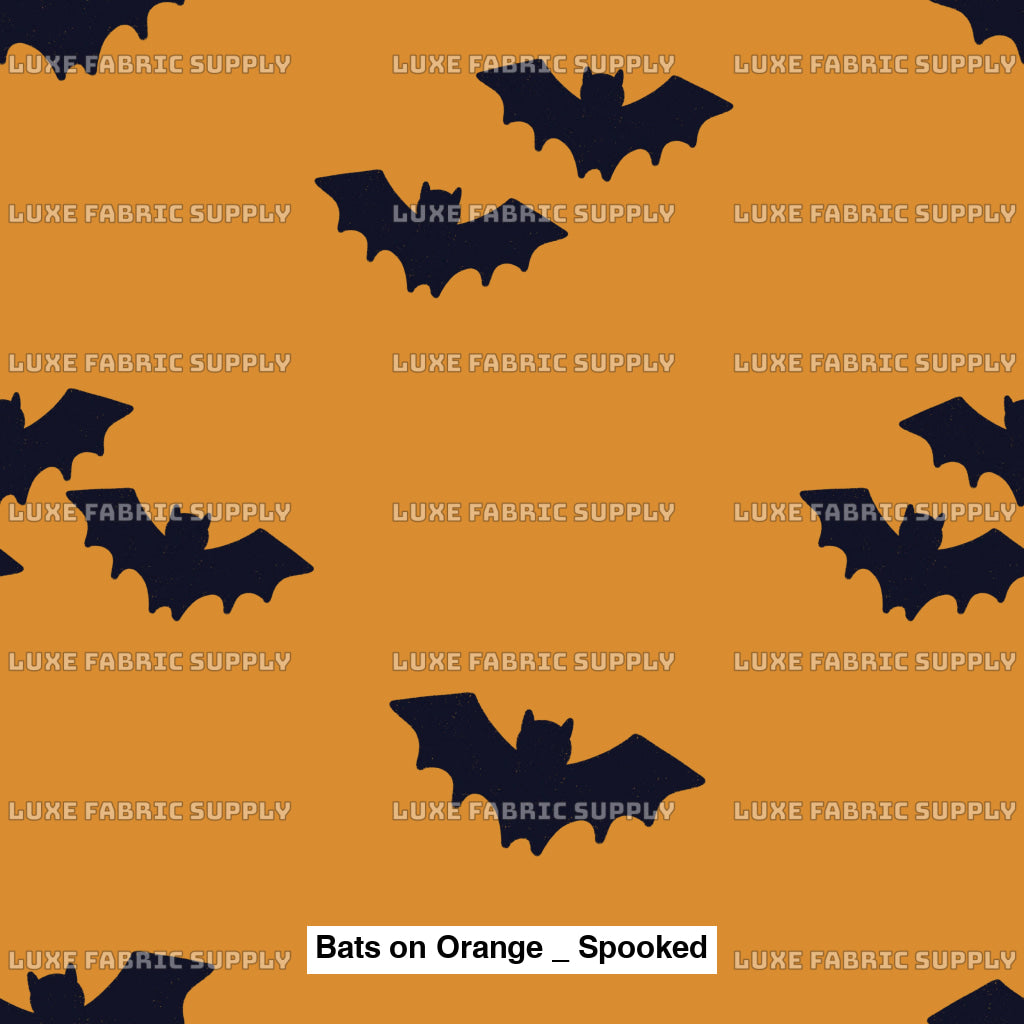 Bats On Orange _ Spooked Fvs Catalog