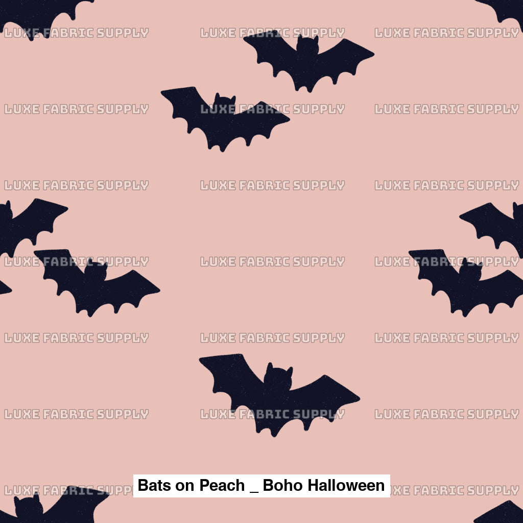 Bats On Peach _ Boho Halloween Fvs Catalog