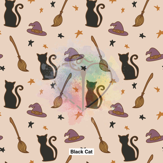 Black Cat Fabric