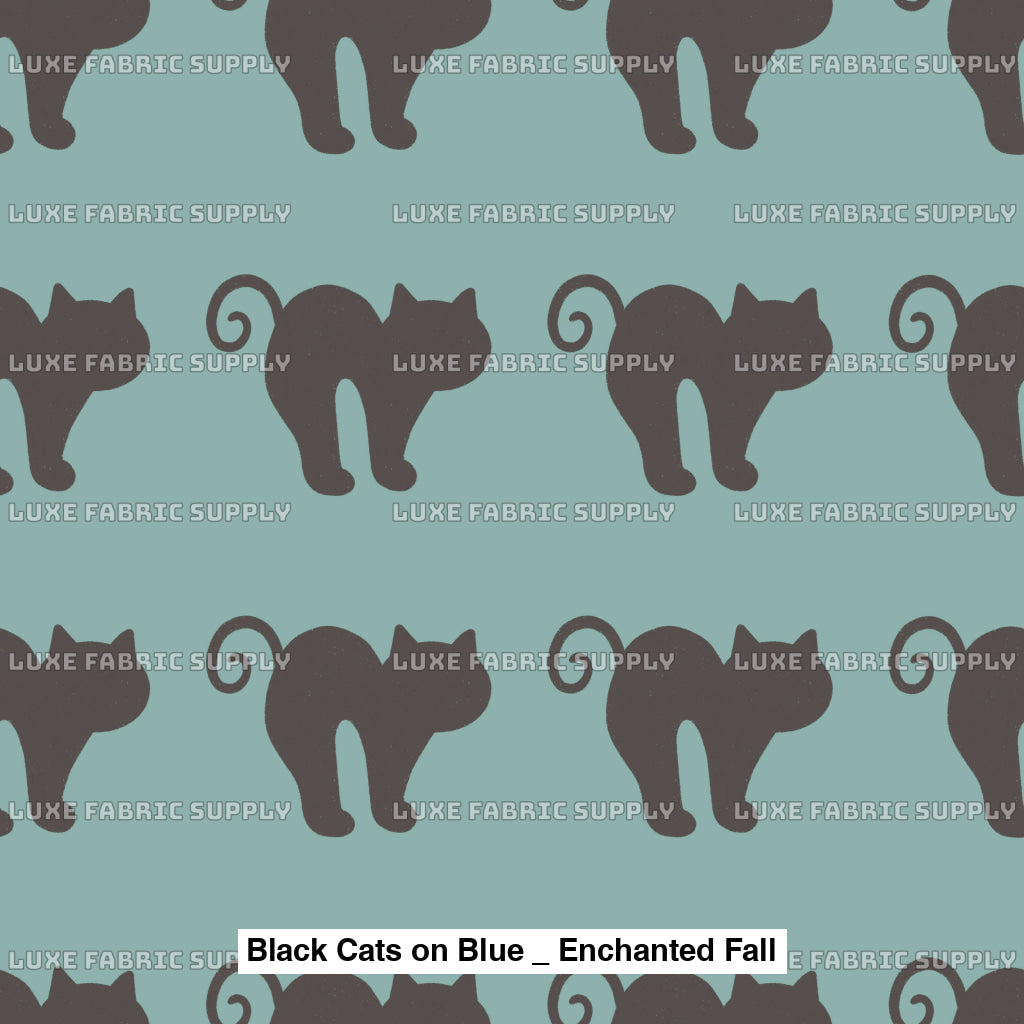 Black Cats On Blue _ Enchanted Fall Fvs Catalog