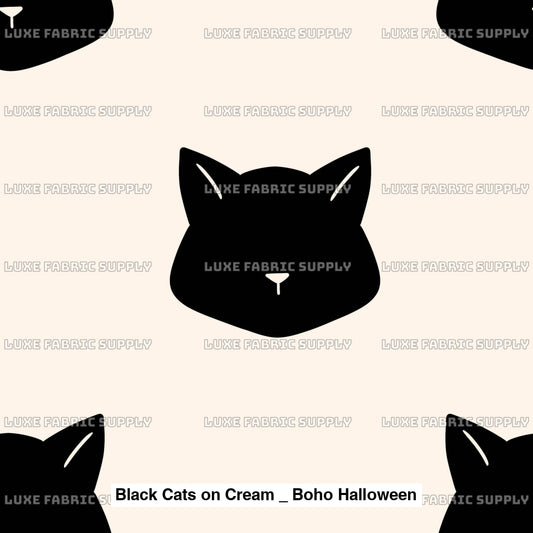 Black Cats On Cream _ Boho Halloween Fvs Catalog