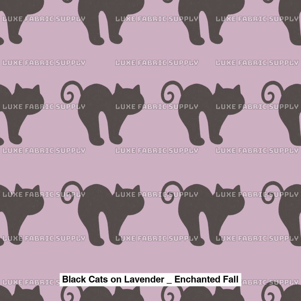 Black Cats On Lavender _ Enchanted Fall Fvs Catalog