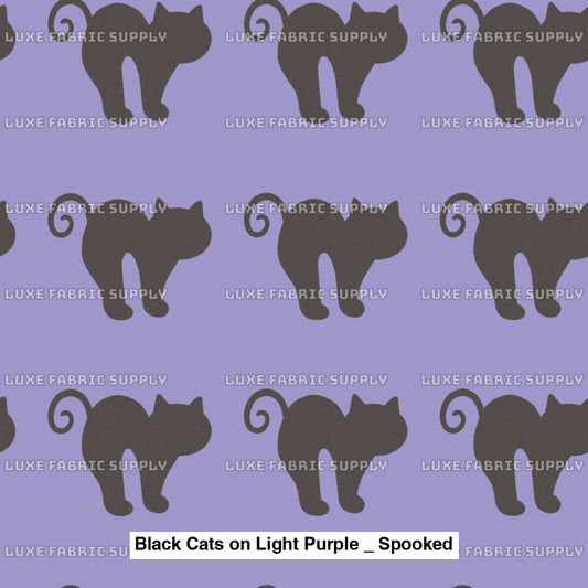 Black Cats On Light Purple _ Spooked Fvs Catalog