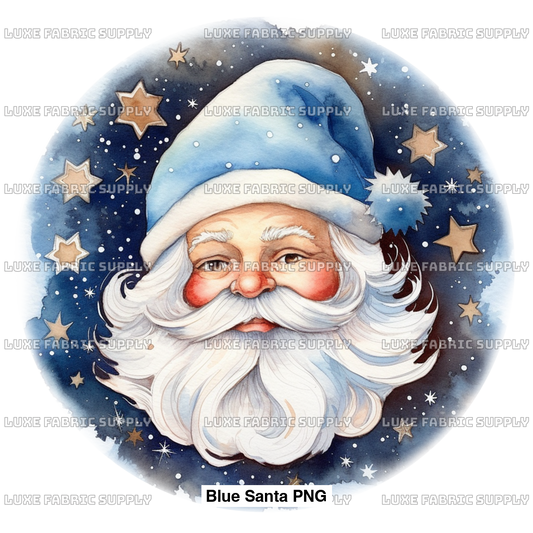 Blue Santa Png Panel