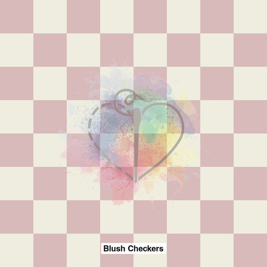 Blush Checkers Fabric