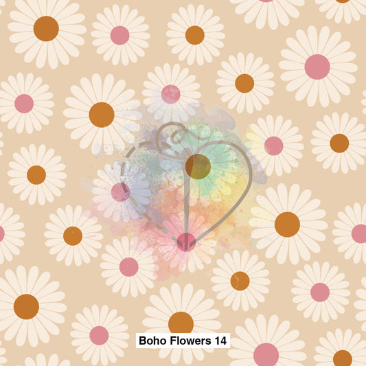 Boho Flowers 14 Fabric