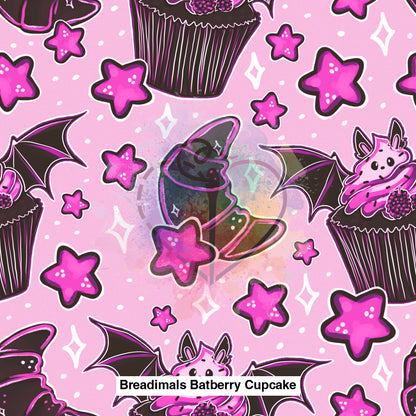 Breadimals Batberry Cupcake Pink Stars On Background Lfs Catalog