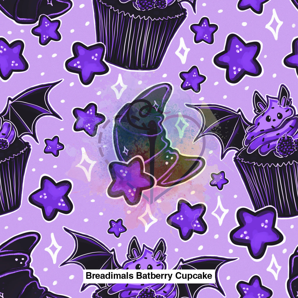 Breadimals Batberry Cupcake Purple Star On Background Lfs Catalog