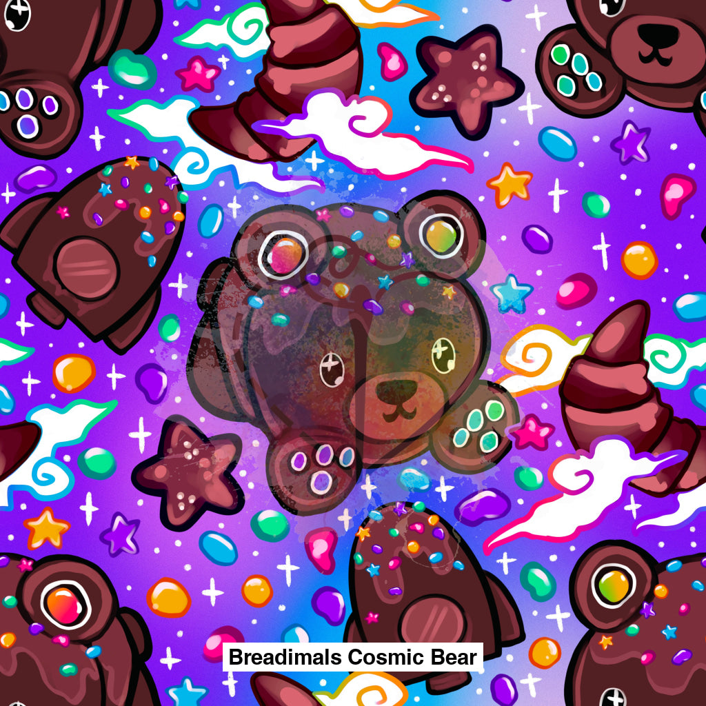 Breadimals Cosmic Bear Dark Purple Blue Background Lfs Catalog