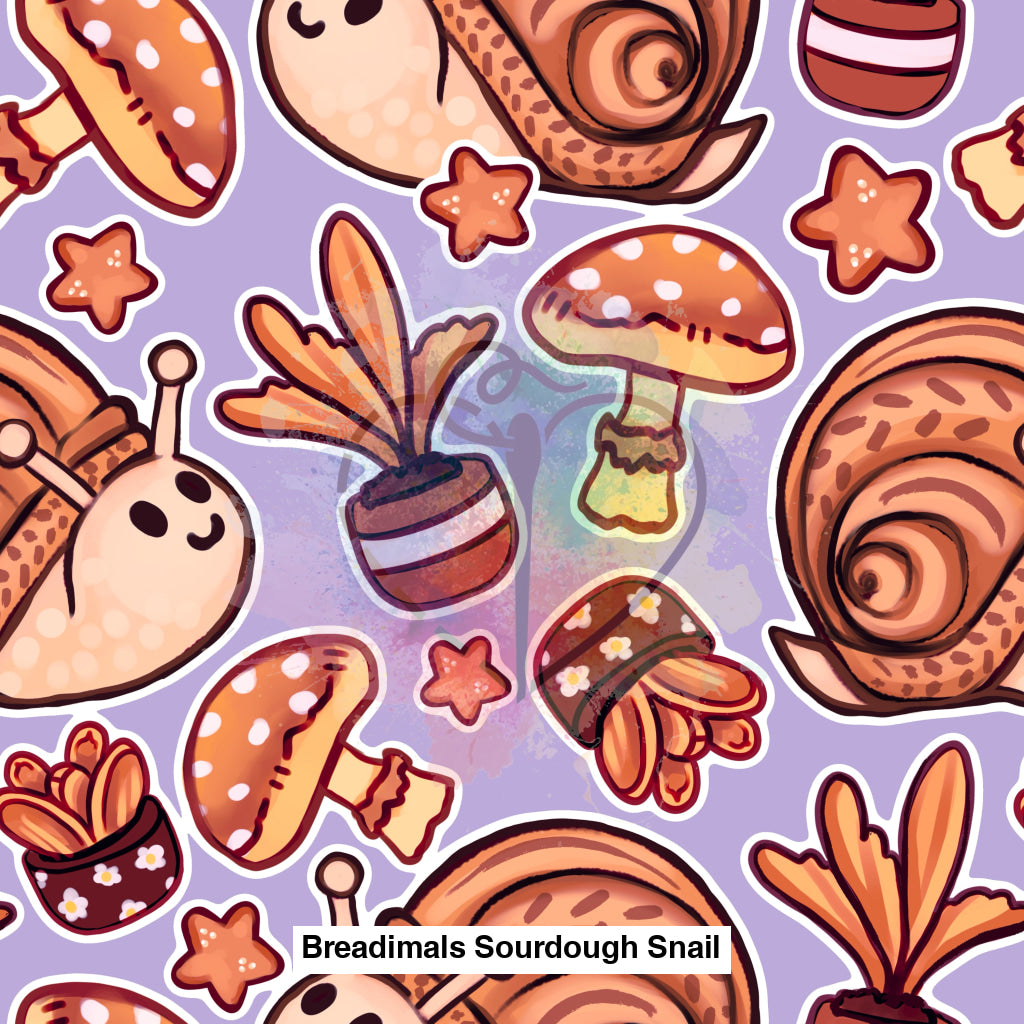 Breadimals Sourdough Snail Muted Purple Background Lfs Catalog