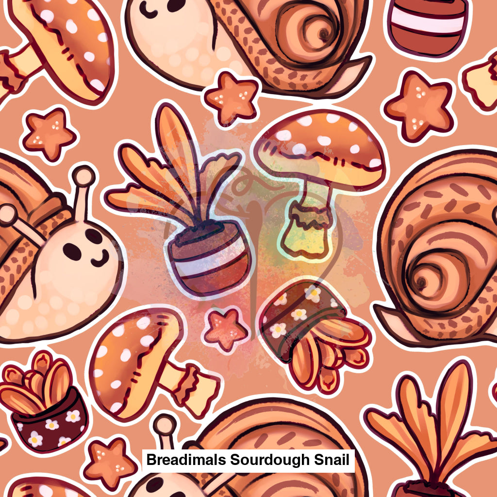 Breadimals Sourdough Snail Peach Background Lfs Catalog