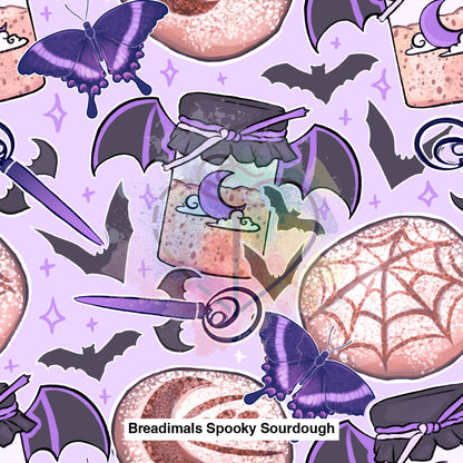 Breadimals Spooky Sourdough Light Purple Background Lfs Catalog