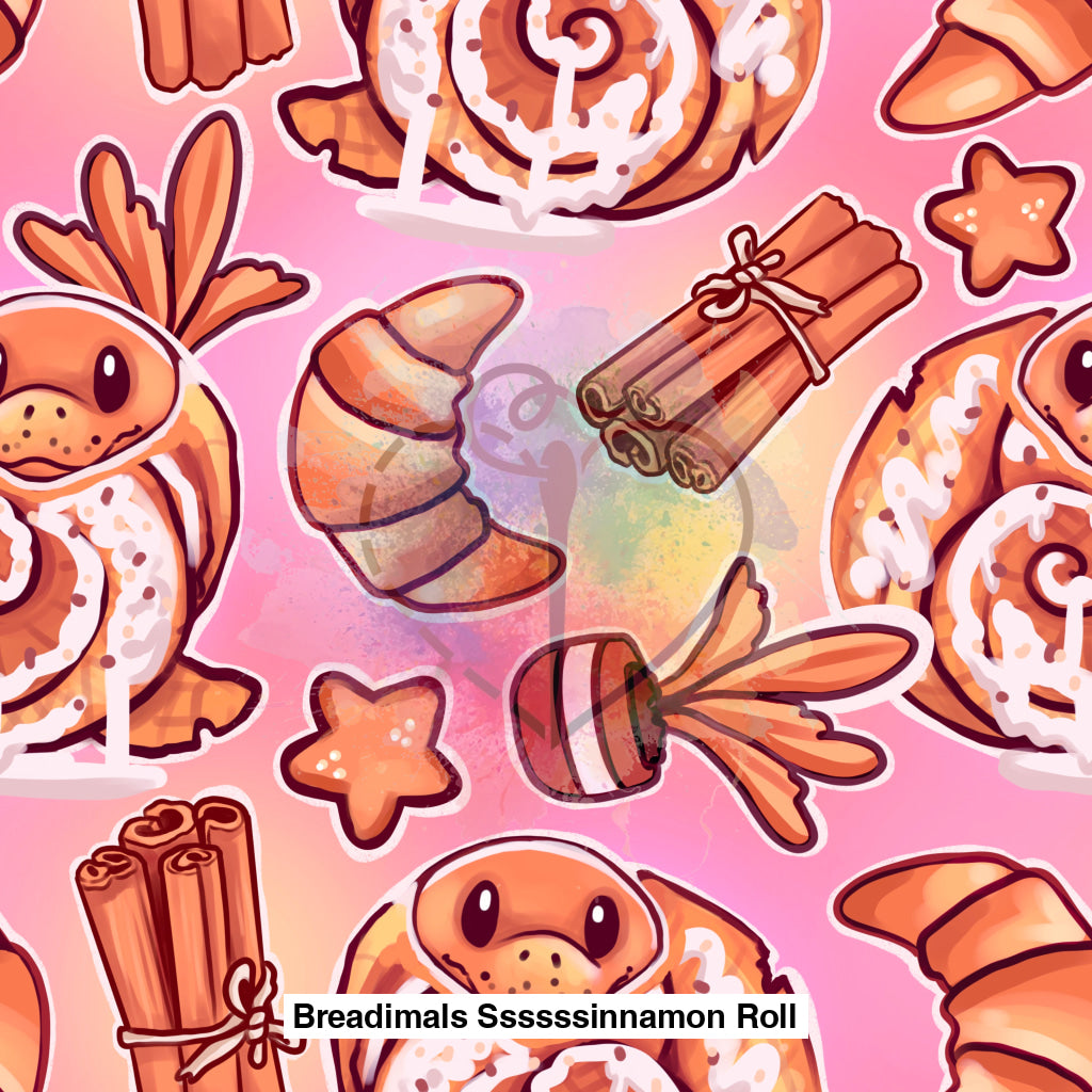 Breadimals Ssssssinnamon Roll Pink Background Lfs Catalog