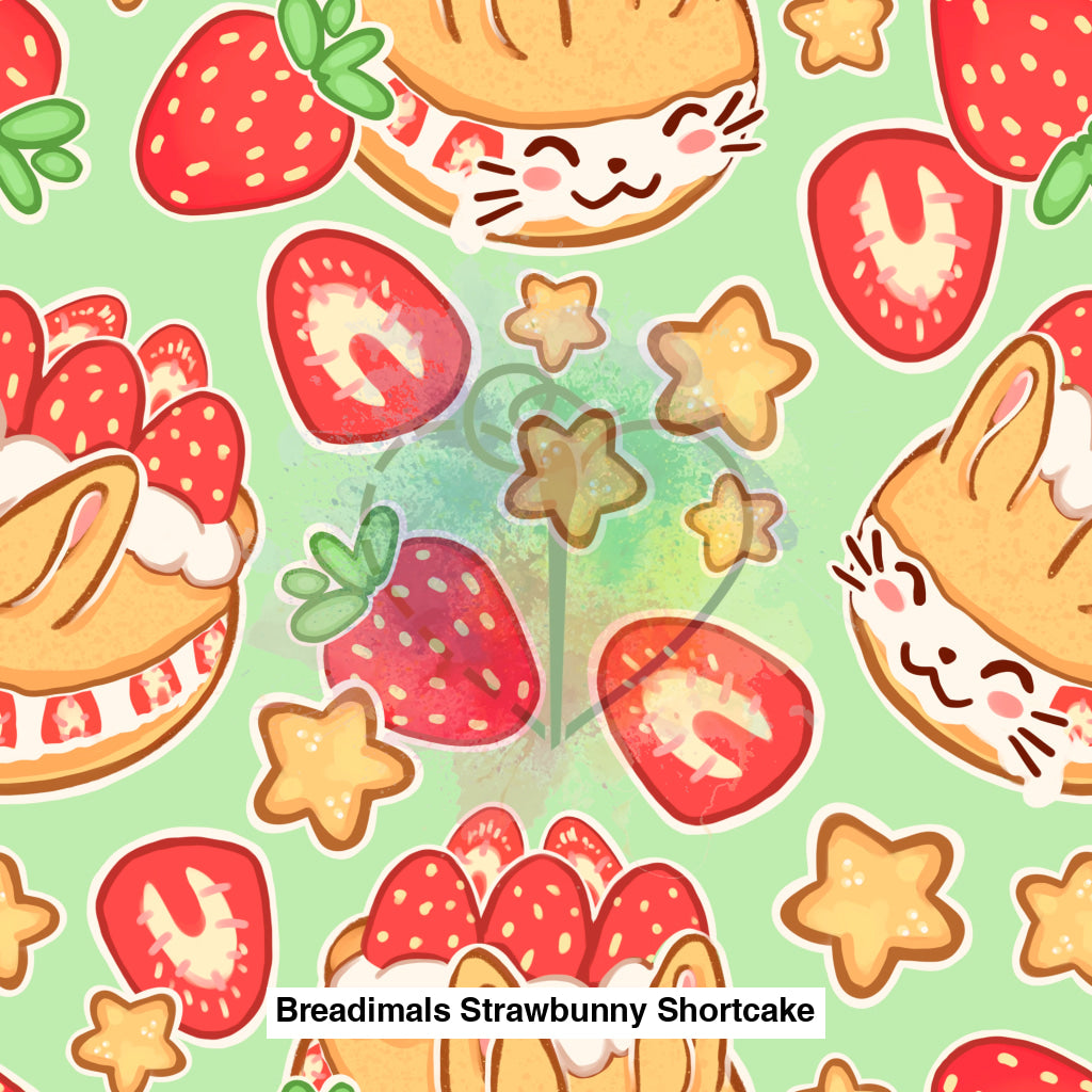 Breadimals Strawbunny Shortcake Green Background Lfs Catalog