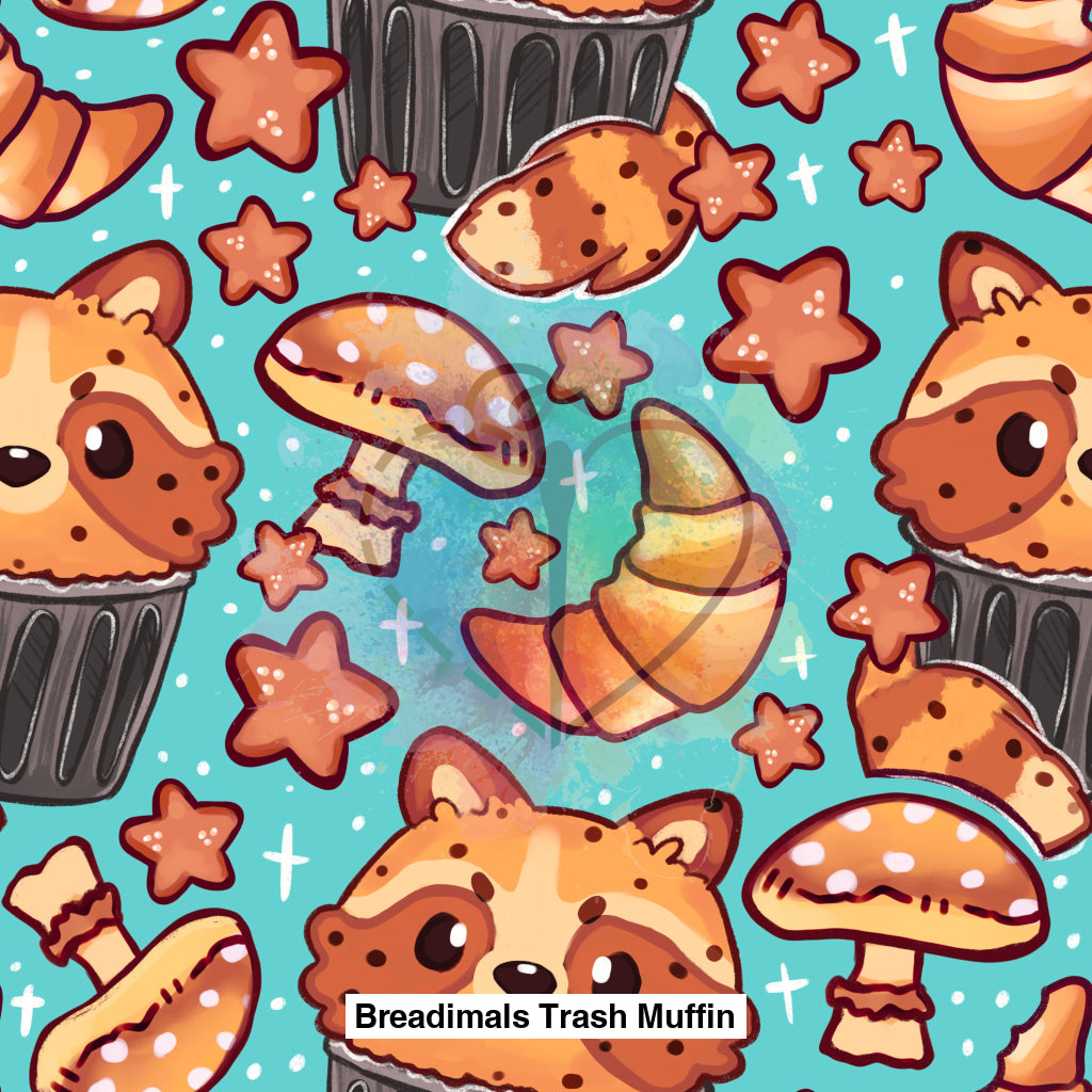 Breadimals Trash Muffin Bright Blue Background Lfs Catalog