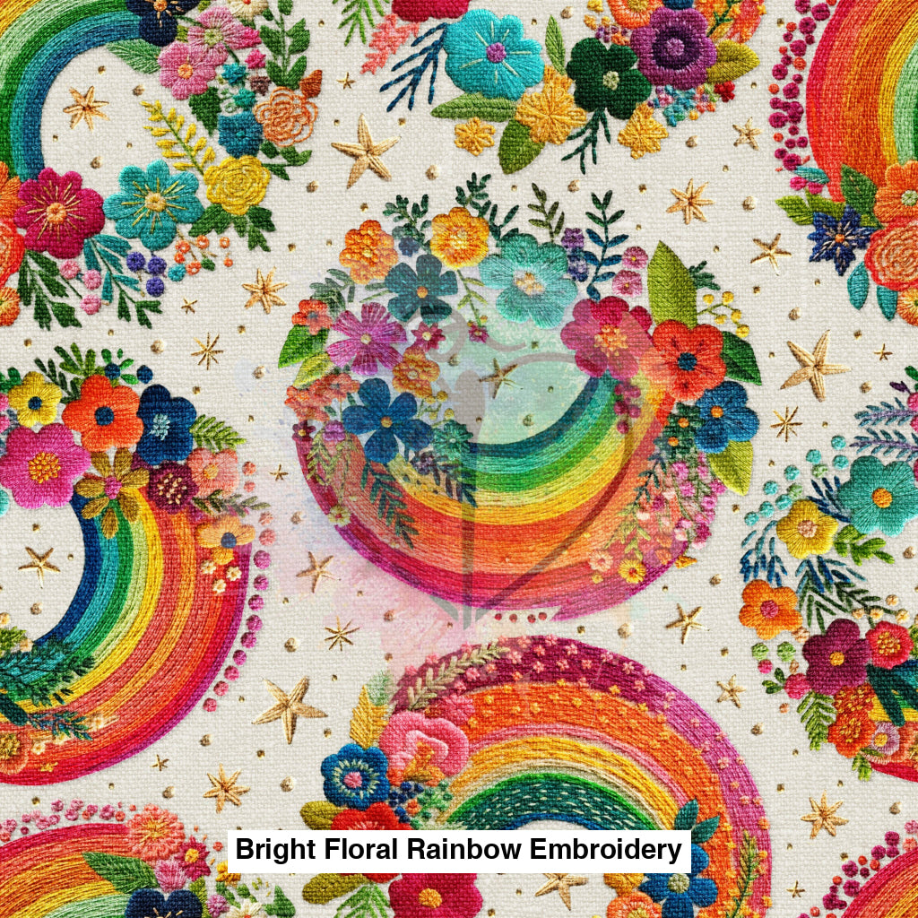 Bright Floral Rainbow Embroidery Lfs Catalog