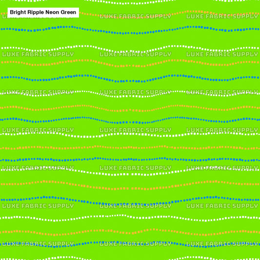 Bright Ripple Neon Green Fabric Fabrics