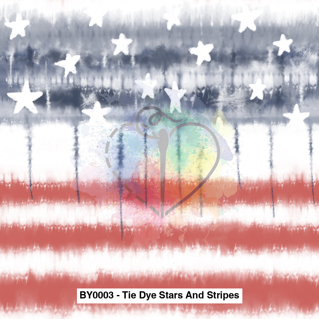 By0003 - Tie Dye Stars And Stripes