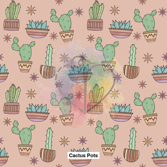 Cactus Pots Fabric