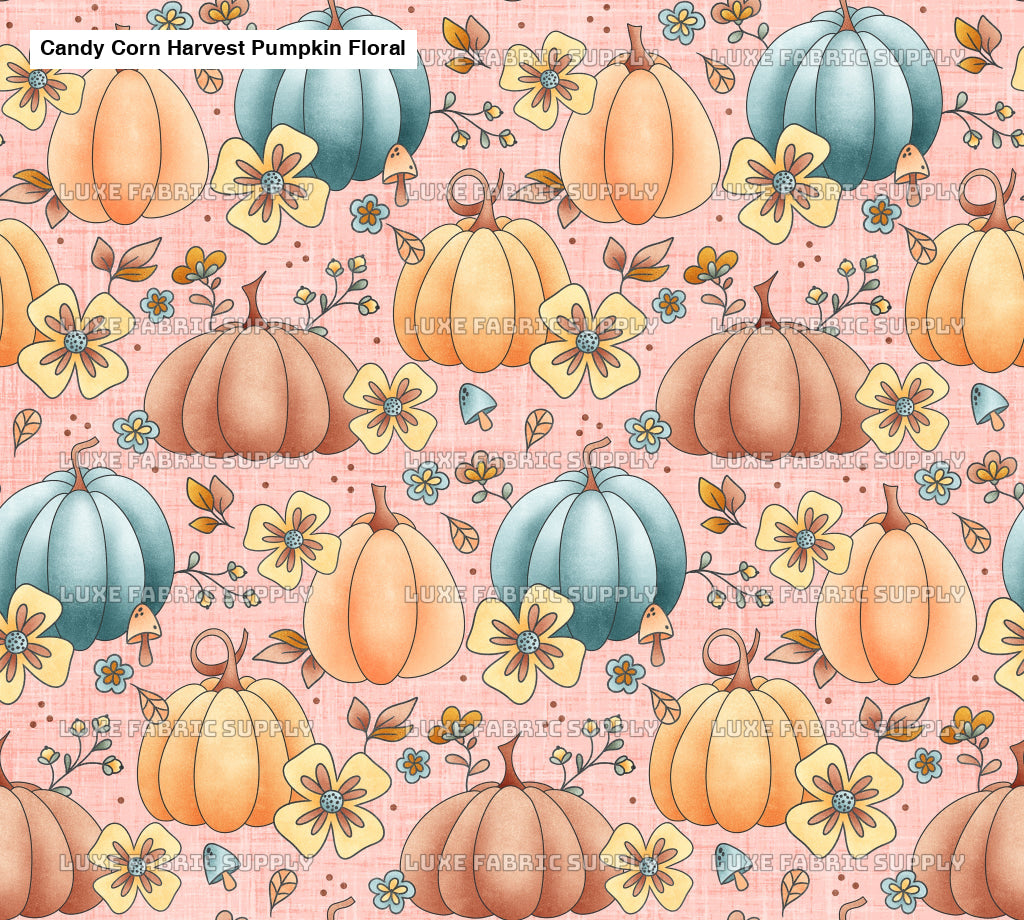 Candy Corn Harvest Pumpkin Floral Pink Lfs Catalog