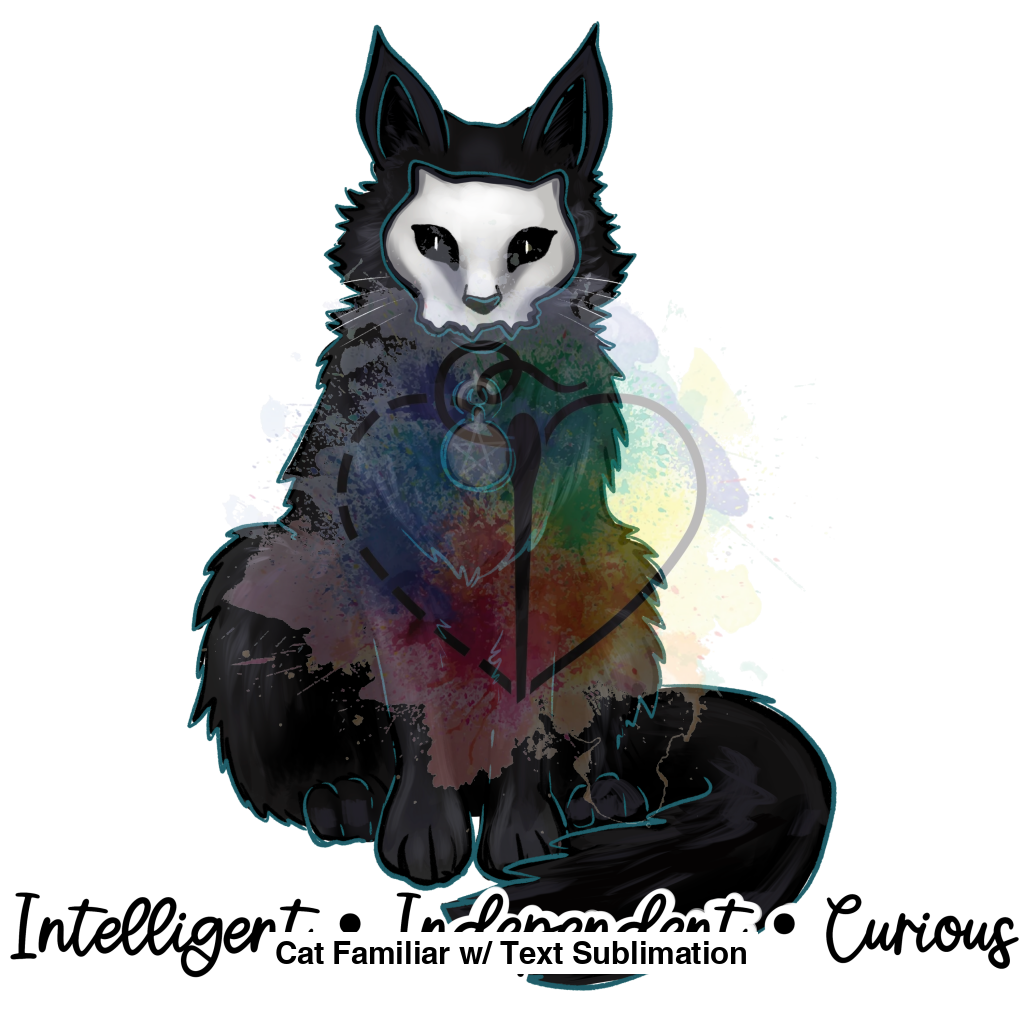 Cat Familiar W/ Text Sublimation