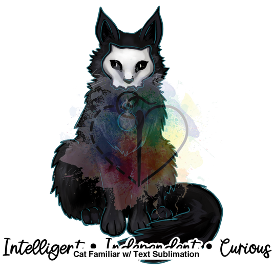 Cat Familiar W/ Text Sublimation