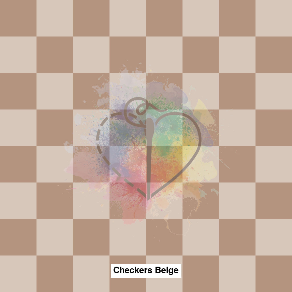 Checkers Beige Fabric