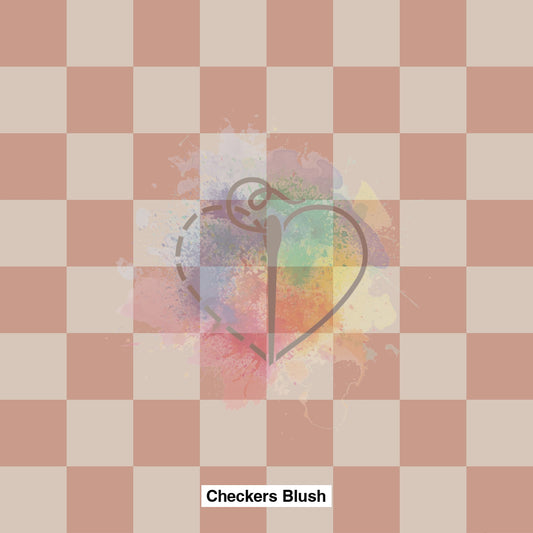 Checkers Blush Fabric