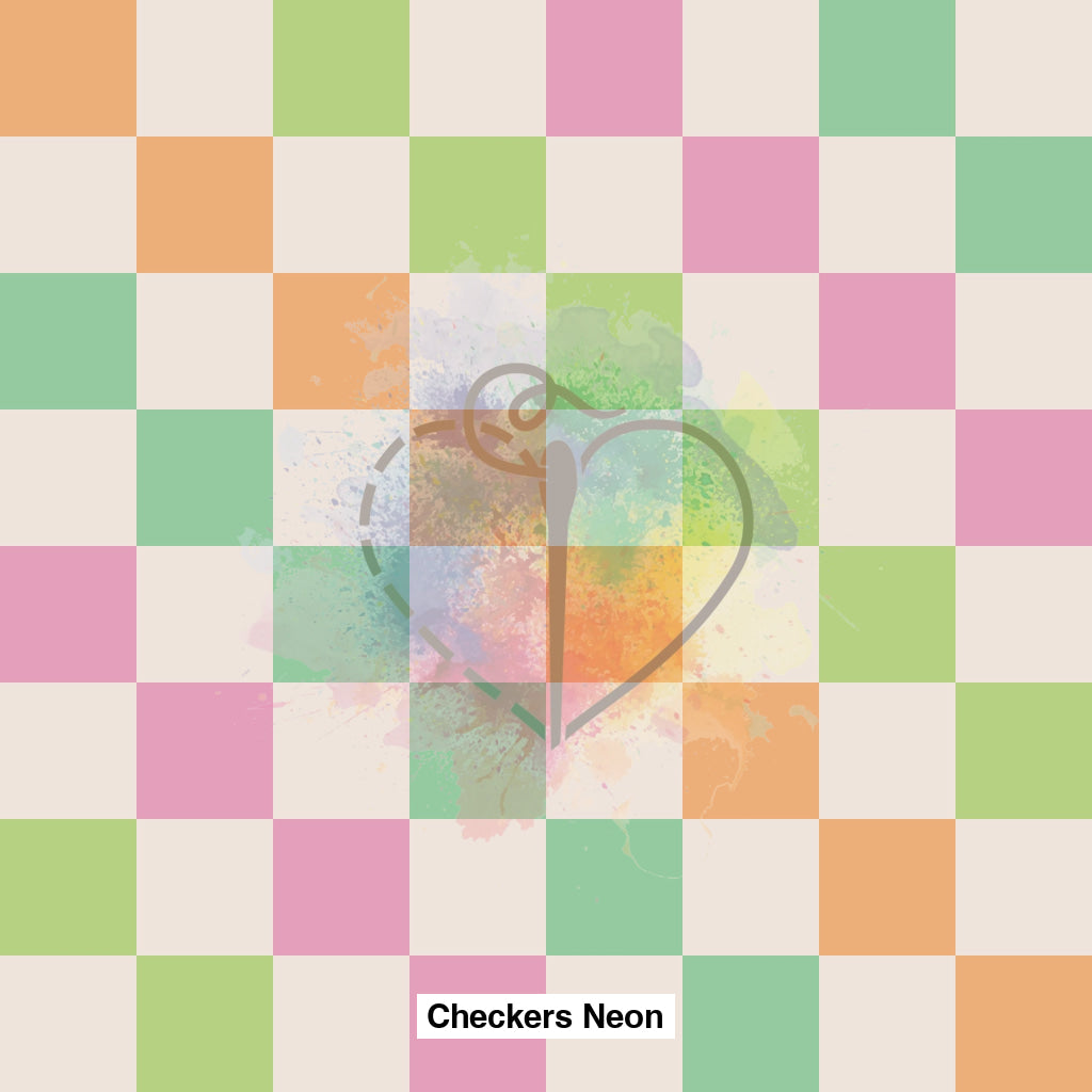 Checkers Neon Fabric