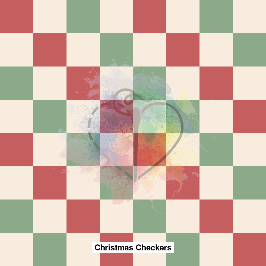 Christmas Checkers Fabric