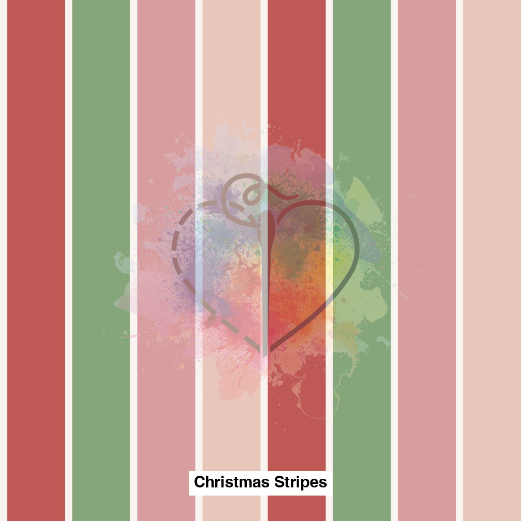 Christmas Stripes Fabric