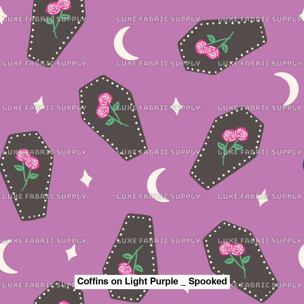 Coffins On Light Purple _ Spooked Fvs Catalog