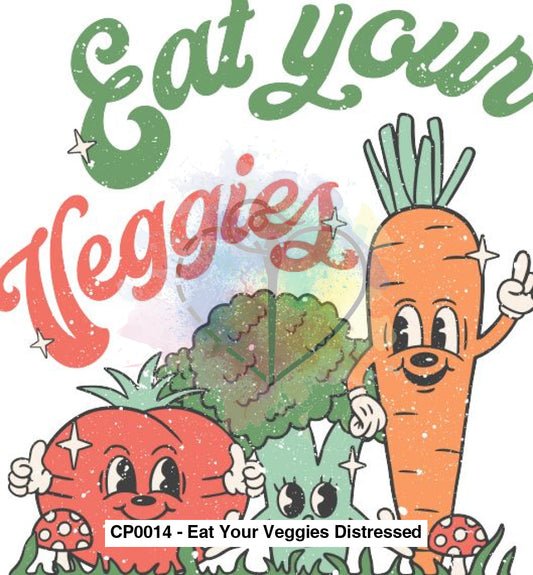 Cp0014 - Eat Your Veggies Distressed