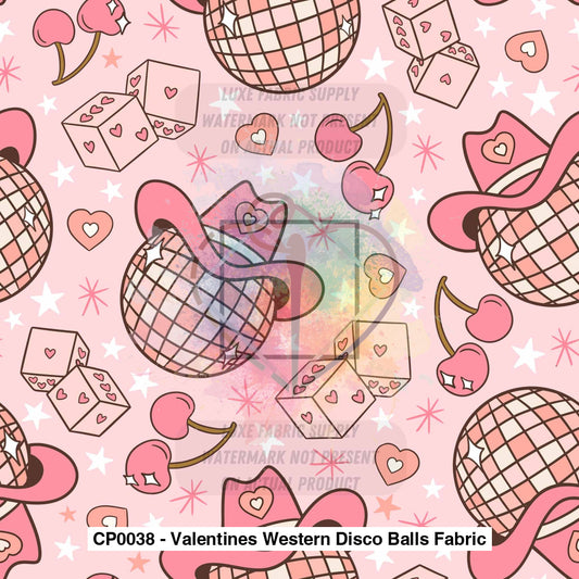 Cp0038 - Valentines Western Disco Balls Fabric Lfs Catalog