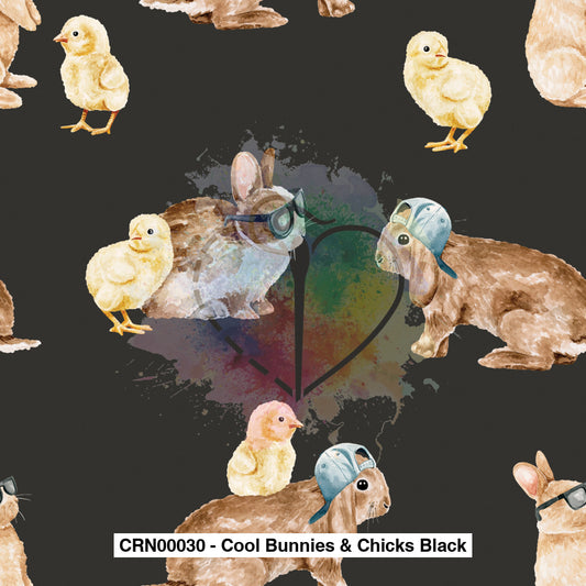 Crn00030 - Cool Bunnies & Chicks Black