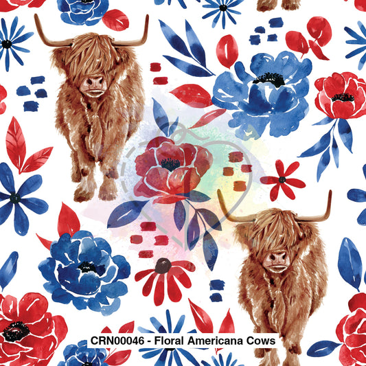 Crn00046 - Floral Americana Cows