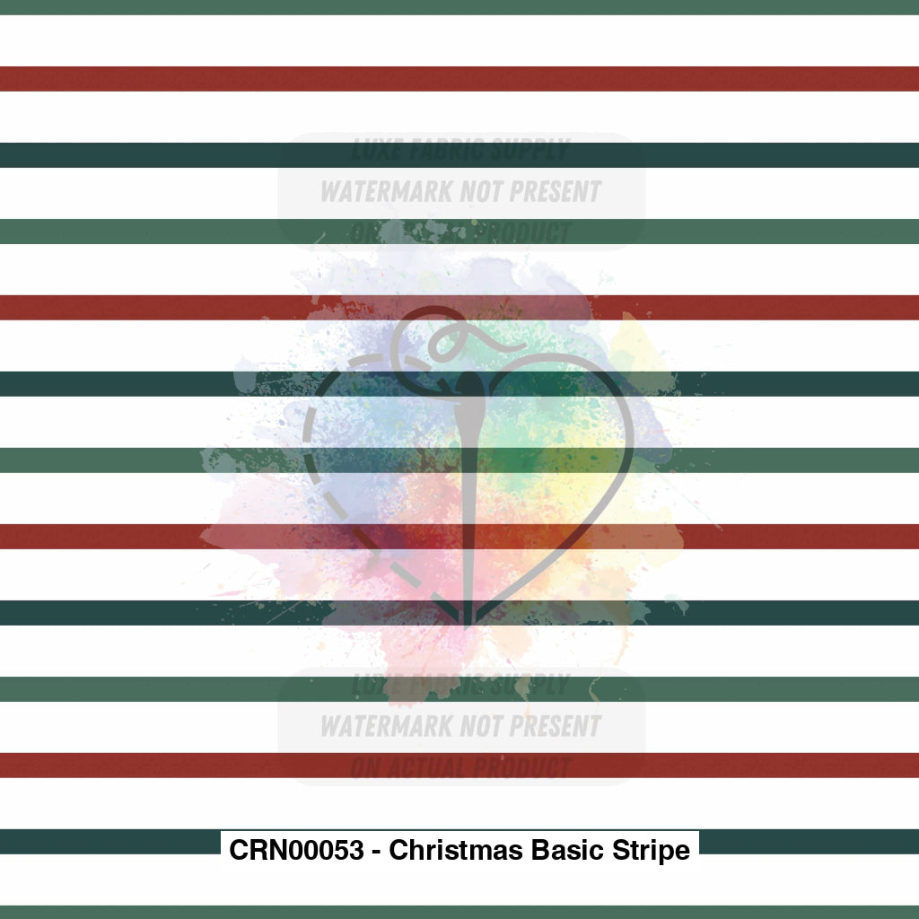 Crn00053 - Christmas Basic Stripe Fabric