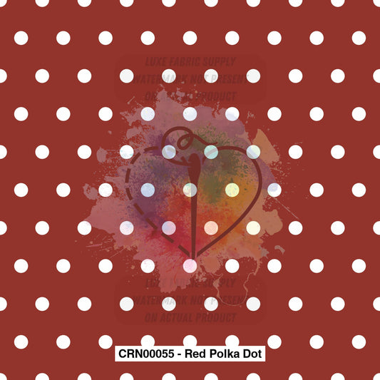 Crn00055 - Red Polka Dot Fabric