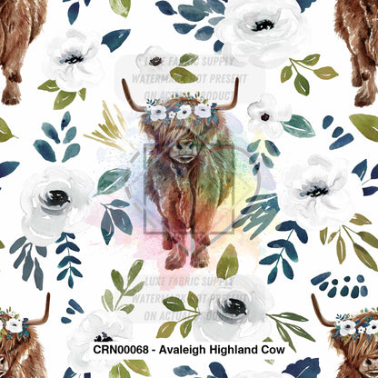 Crn00068 - Avaleigh Highland Cow Fabric