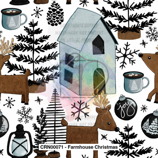 Crn00071 - Farmhouse Christmas Fabric