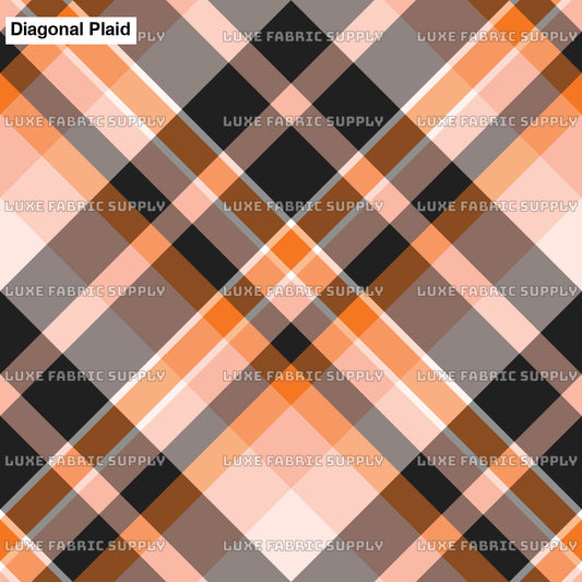 Diagonal Plaid Black And Orange Lfs Catalog